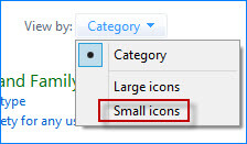 View by small icons