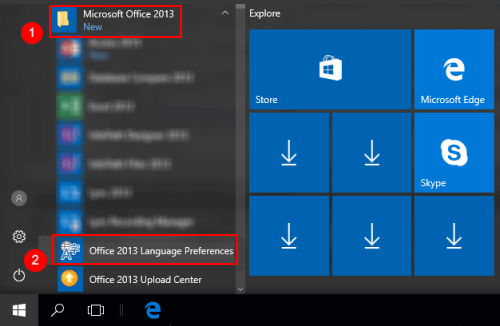 Office language preference tool