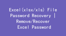 remove or recover excel password
