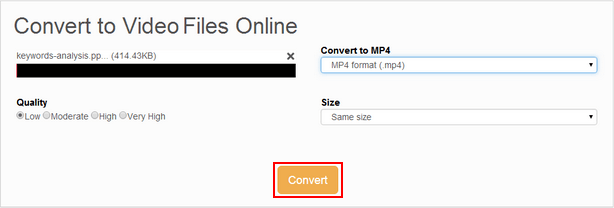 Convert PPTX to MP4 online