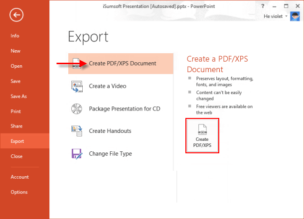 Create PDF document