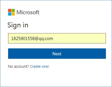 enter outlook email account