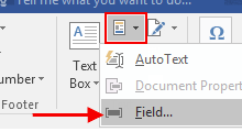 insert automatic date change in word