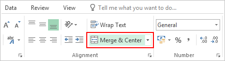 merge and center