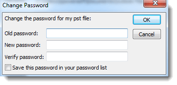 Remove password from Outlook .pst file