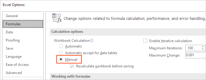Calculation Option Manual