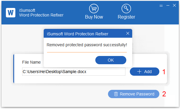 Remove Word protection passwords