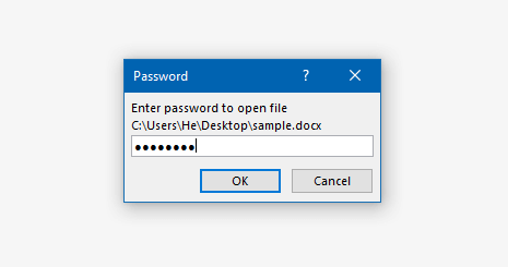Unlock document with the recovered password