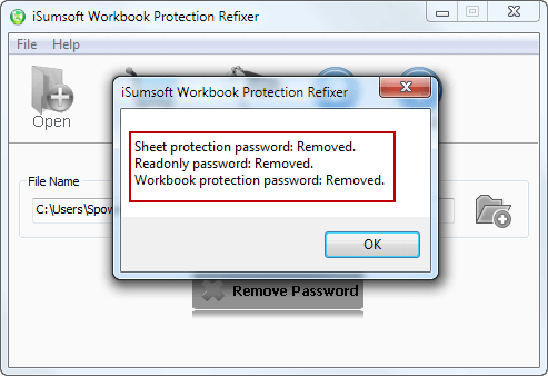 Click Remove Password