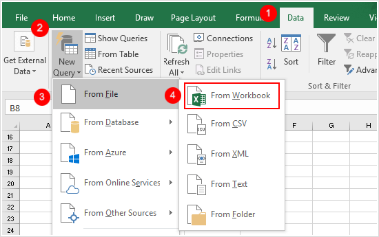 Connect file from workbook