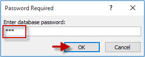Enter database password