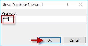 Type database password