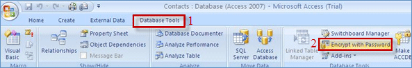 Choose database tools and encrypt with password