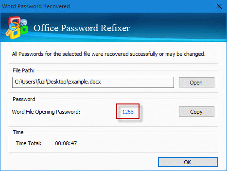 Password is found