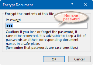 Delete open password