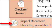 clear hidden personal data in office document