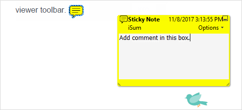 Add sticky note