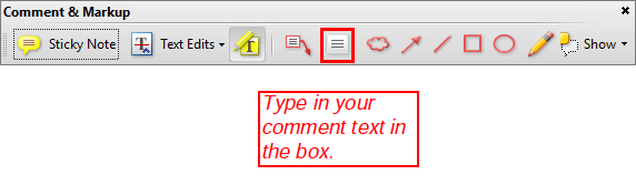 Add text comments