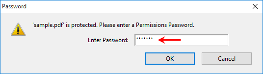 enter Permissions password