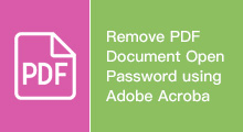remove pdf document open password