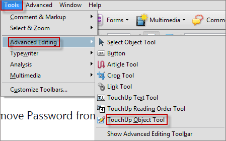 touchup object tool
