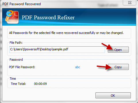 Copy PDF password