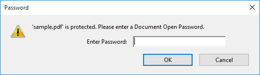 open password protected PDF file