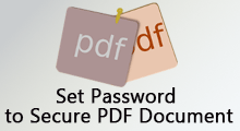 Set password to secure pdf document