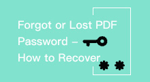 recover forgotten or lost pdf password
