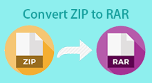Convert ZIP to RAR file