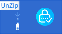 Unzip a password protected-zip file