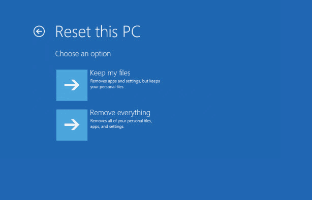 factory resetting on Surface