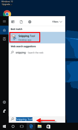 Open Snipping tool