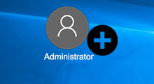 create admin account Windows 10