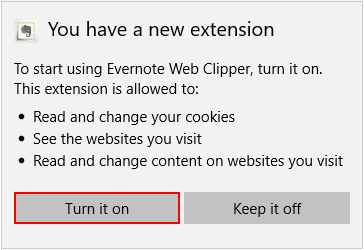 Enable extensions
