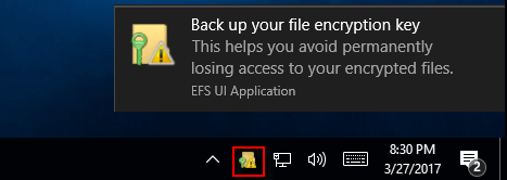 Click EFS notification