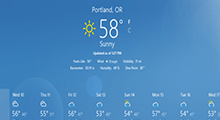 weather app show temperature