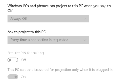 Cannot project to this PC
