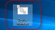 create device manager shortcut on desktop