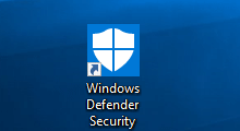 create shortcut for windows defender security center