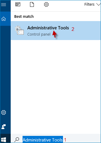 type administrative tools