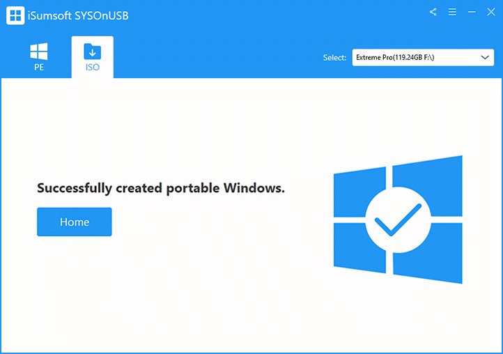 successfully created Windows To Go USB