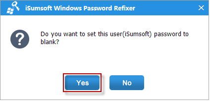 Set password to blank