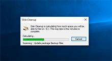 disk cleanup not working Windows 10