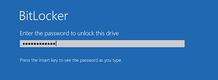 unlock the drive to start Windows 10