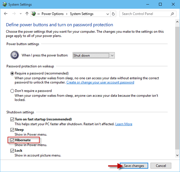 Windows Vista Enable Hibernation Option