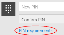 enable PIN requirements in Windows 10
