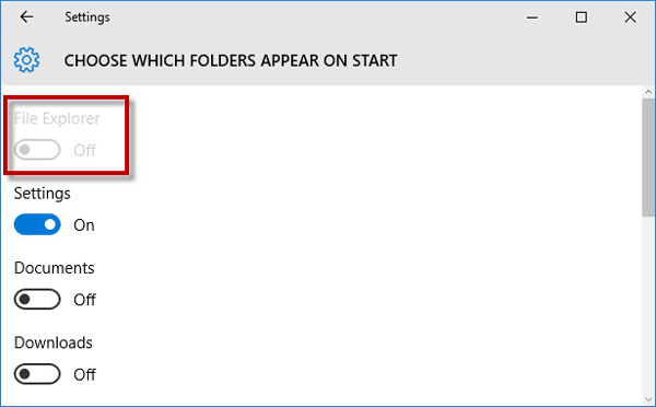 File Explorer grey out