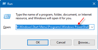 Open Windows PowerShell folder