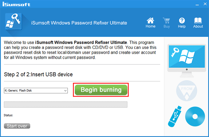 burn this program to USB drive
